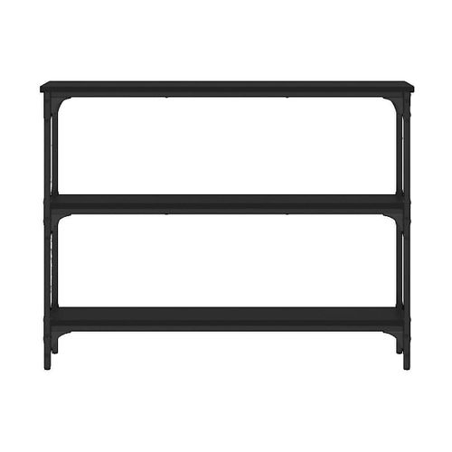 Consoles Table console bois d'ingénierie noir 100x22,5x75 cm - VidaXL - Modalova