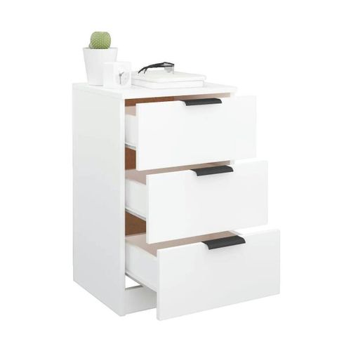 Tables de chevet Table de chevet Bois d'ingénierie Blanc 40x36x65 cm - VidaXL - Modalova