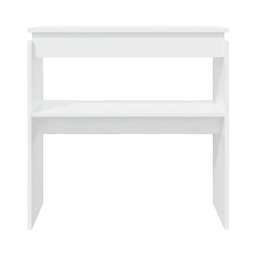 Bureaux Table console bois d'ingénierie blanc 80x30x80 cm - VidaXL - Modalova