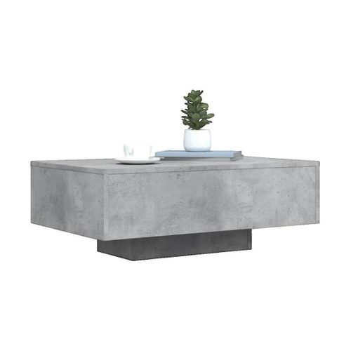 Tables basses Table basse avec lumières LED gris béton 85x55x31 cm - VidaXL - Modalova