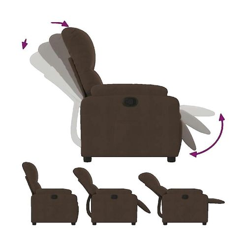 Fauteuils Fauteuil Inclinable Marron Tissu Microfibre - VidaXL - Modalova