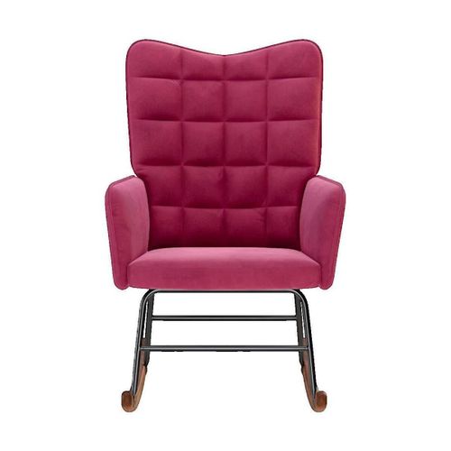 Fauteuils Fauteuil à bascule Velours Rouge - VidaXL - Modalova