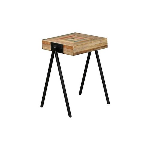 Bouts de canapé, guéridons Table d'appoint Teck massif multicolore - VidaXL - Modalova