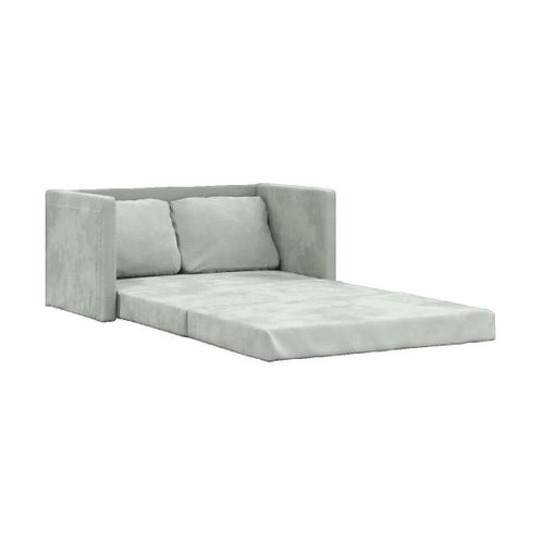 Canapés convertibles Canapé-lit 2 en 1 gris clair velours 122x204x55 cm - VidaXL - Modalova