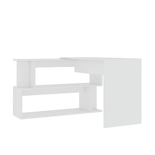 Bureaux Bureau Bois d'ingénierie Blanc Rotatif - VidaXL - Modalova