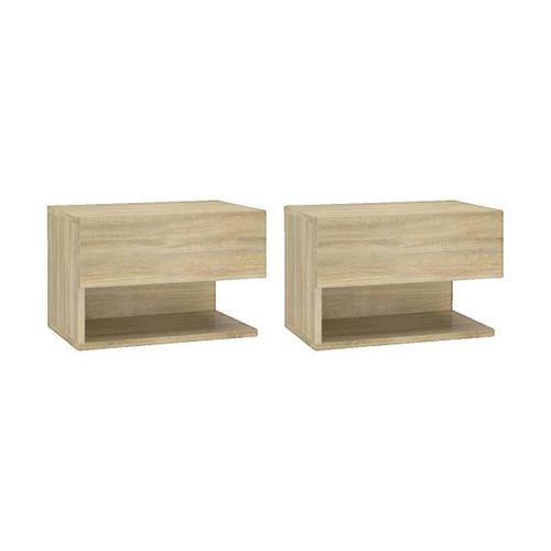 Tables de chevet Tables de chevet 2 pcs Bois d'ingénierie Marron - VidaXL - Modalova