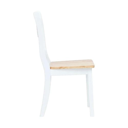 Chaises Chaise Lot de 4 en Bois d'Hévéa Blanc - VidaXL - Modalova