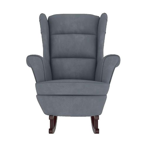 Fauteuils Fauteuil à bascule Gris Velours - VidaXL - Modalova