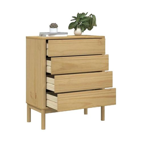 Commodes Commode FLORO cire marron bois de pin massif - VidaXL - Modalova