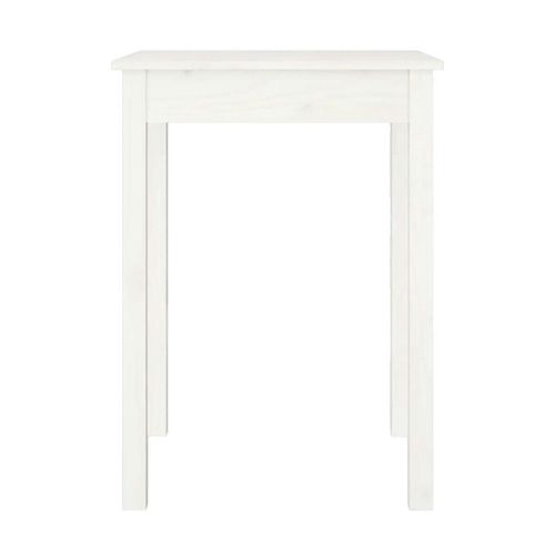 Tables à manger Table à manger Bois massif de pin Blanc 55x55x75 cm - VidaXL - Modalova