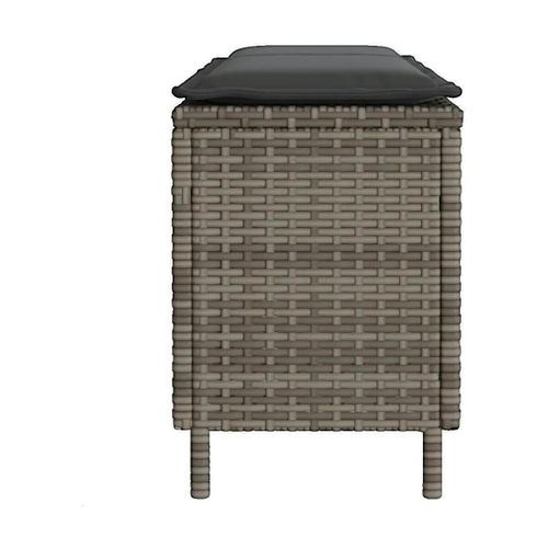 Salons de jardin Banc de jardin avec coussin gris 110x30x40,5 cm - VidaXL - Modalova