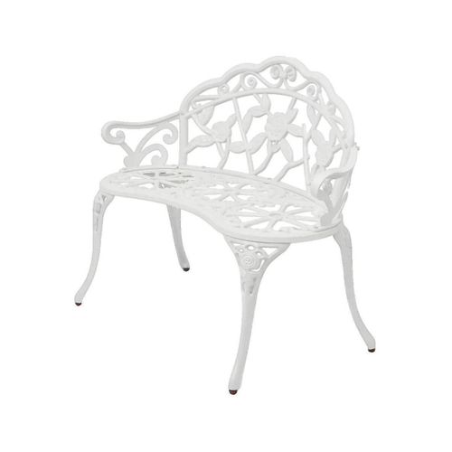 Salons de jardin Banc de jardin Aluminium coulé Blanc 100 cm - VidaXL - Modalova