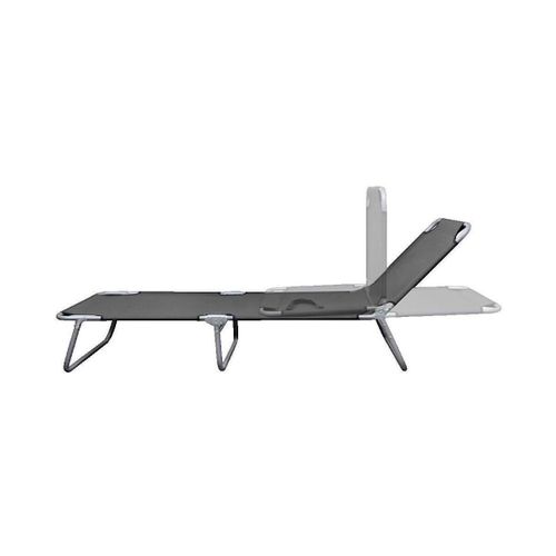 Transats Chaise longue pliable avec dossier réglable Gris - VidaXL - Modalova