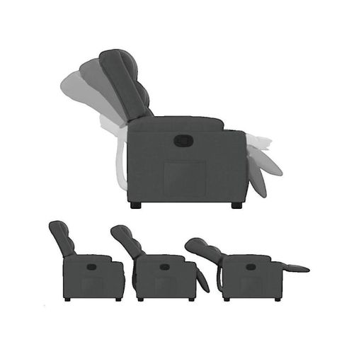 Fauteuils Fauteuil inclinable Gris foncé Tissu - VidaXL - Modalova