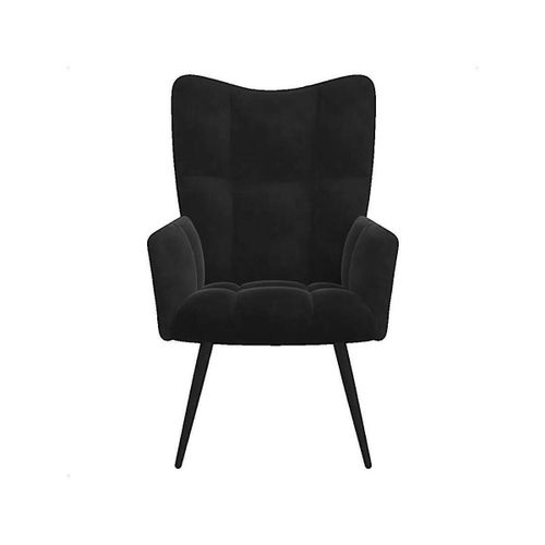 Fauteuils Fauteuil Chaise de relaxation Noir Velours - VidaXL - Modalova