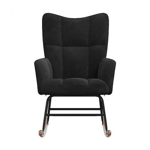 Fauteuils Fauteuil à bascule Noir Velours - VidaXL - Modalova