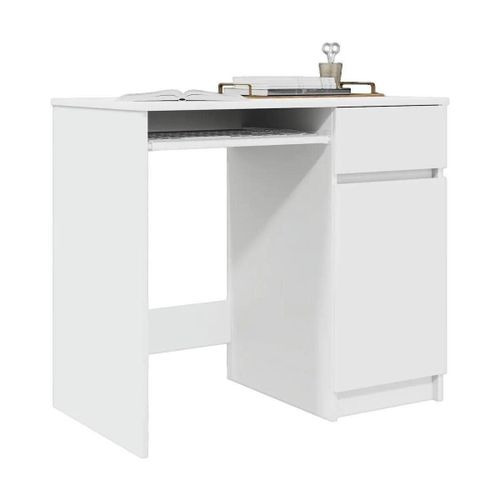 Bureaux Bureau 86x49x76 cm Bois d'ingénierie Blanc - VidaXL - Modalova