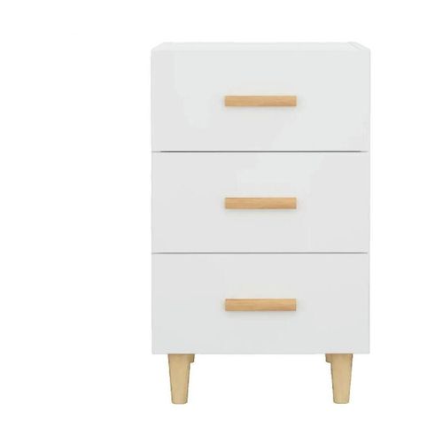 Tables de chevet Table de chevet bois d'ingénierie blanc 40x40x66 cm - VidaXL - Modalova