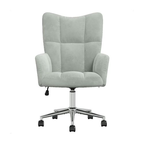 Chaises Fauteuil Gris Clair Velours - VidaXL - Modalova