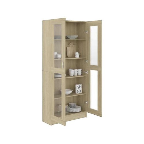 Buffets Bibliothèque Armoire Vitrine Bois d'ingénierie Marron - VidaXL - Modalova