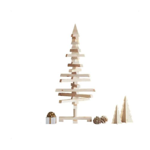 Décorations de noël Arbre de Noël Modèle brun en bois massif - VidaXL - Modalova