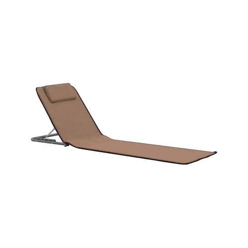 Transats Transats Ensemble de 2 tapis de plage pliables marron - VidaXL - Modalova