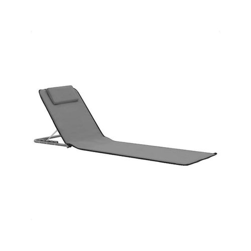 Transats Transats Ensemble 2 pcs Gris pliables en acier et tissu - VidaXL - Modalova