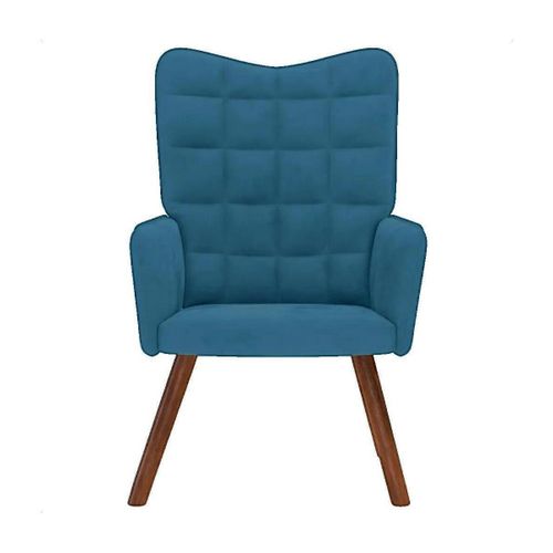 Fauteuils Fauteuil Chaise de relaxation Bleu Velours - VidaXL - Modalova