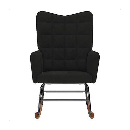 Fauteuils Fauteuil à bascule Velours Noir - VidaXL - Modalova
