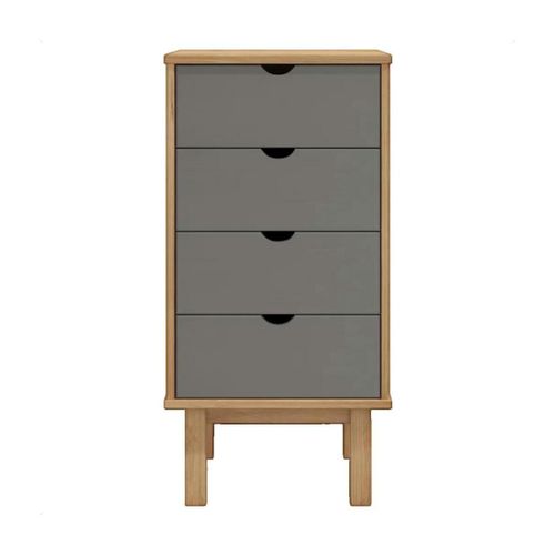 Commodes Commode OTTA bois de pin massif gris 45x39x90 cm - VidaXL - Modalova
