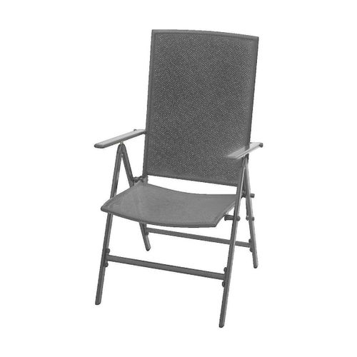Salons de jardin Chaises d'extérieur Lot de 2 Acier Gris Inclinables - VidaXL - Modalova