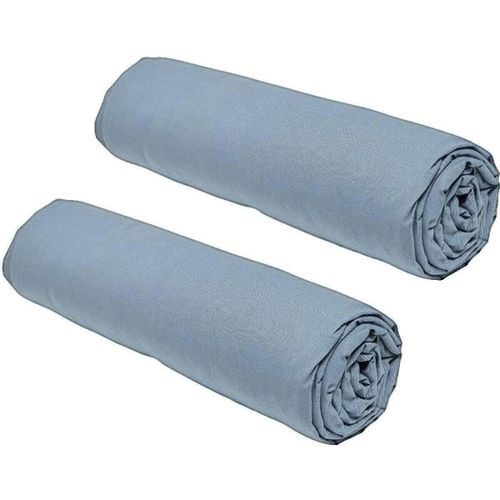 Draps housse Draps housse Essential lot de 2 bleu denim - Today - Modalova
