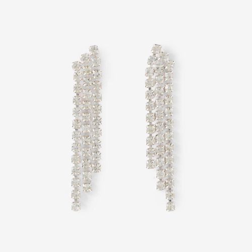 Boucles oreilles Boucle d'oreille longues à strass argentées - Lollipops - Modalova