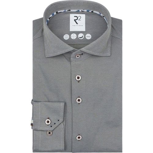Chemise R2 Chemise Technical Maille Dobby Vert - R2 Amsterdam - Modalova