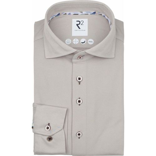 Chemise R2 Chemise Technical Maille Dobby Beige - R2 Amsterdam - Modalova