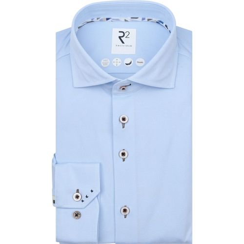 Chemise R2 Chemise Technical Maille Dobby Bleu Clair - R2 Amsterdam - Modalova
