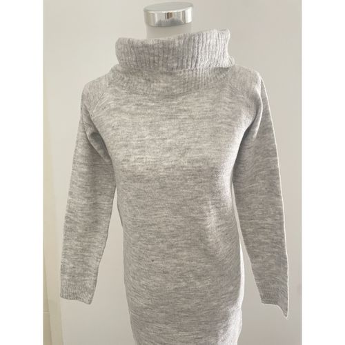 Robe courte Pull col roulé gris - Jennyfer - Modalova