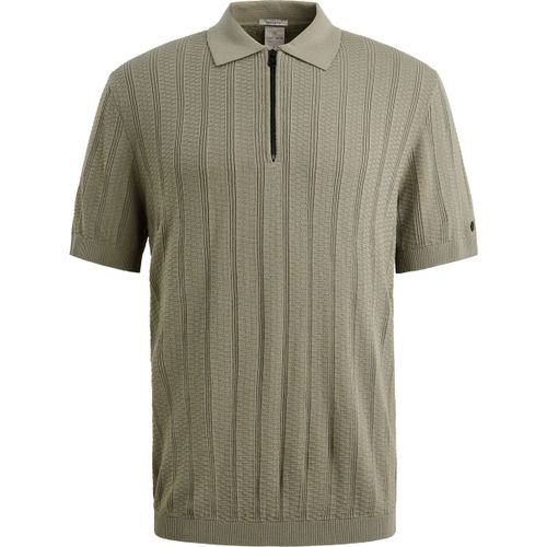 T-shirt Polo Half-Zip Structuré Vert - Cast Iron - Modalova