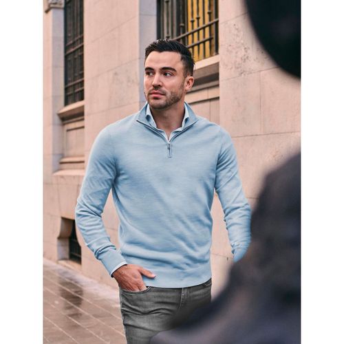 Sweatshirts Merino Half Zip Sweater Bleu Clair - Suitable - Modalova