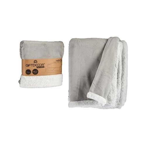 Plaids, jetés Plaid Couverture Polaire Gris clair - Gift Decor - Modalova