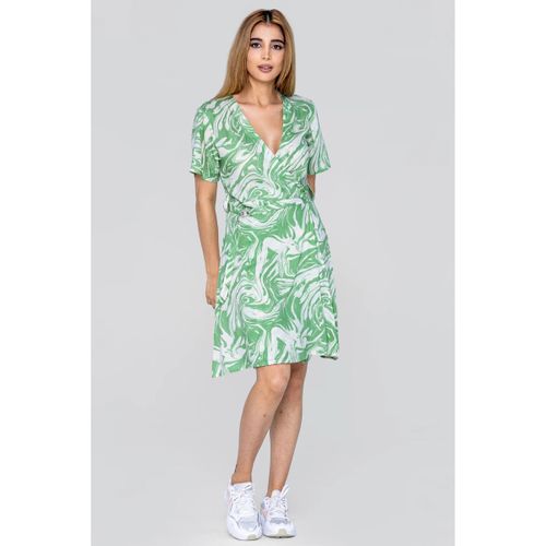 Robe courte Robe fluide imprimée en jersey - Enorsia - Modalova