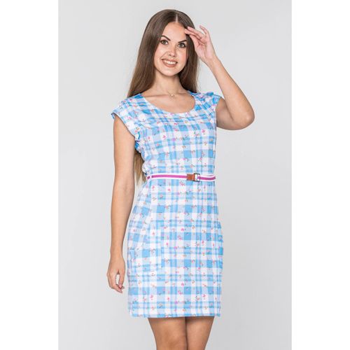 Robe courte Robe en jersey imprimée ceinturée - Enorsia - Modalova