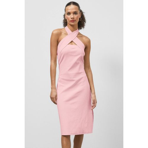 Robes midi Robe halter en côtes avec dos croisé - Enorsia - Modalova