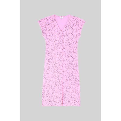 Chemises de nuit Robe midi imprimée et côtelée avec devant boutonné - Enorsia - Modalova