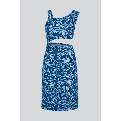 Robe courte Robe midi imprimée avec détails découpés - Enorsia - Modalova