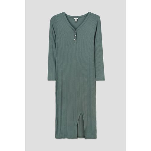 Robes midi Robe midi à côtes avec fente devant - Enorsia - Modalova
