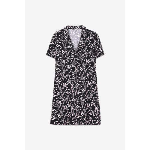 Robe courte Robe à imprimé feuille avec col - Enorsia - Modalova