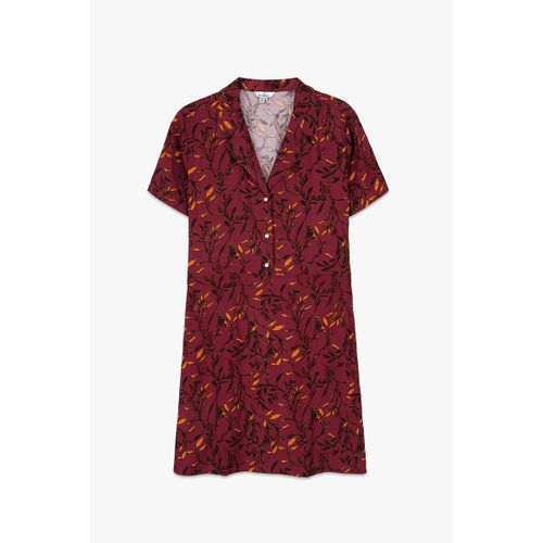 Robe courte Robe à imprimé feuille avec col - Enorsia - Modalova