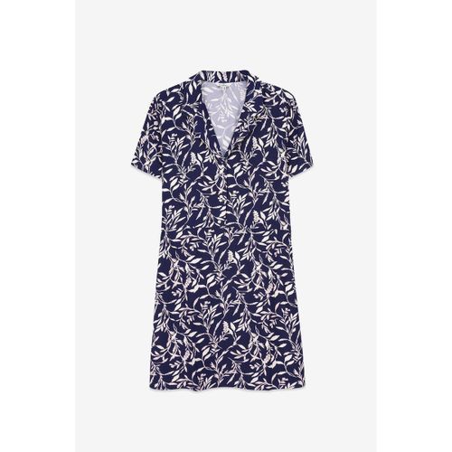 Robe courte Robe à imprimé feuille avec col - Enorsia - Modalova