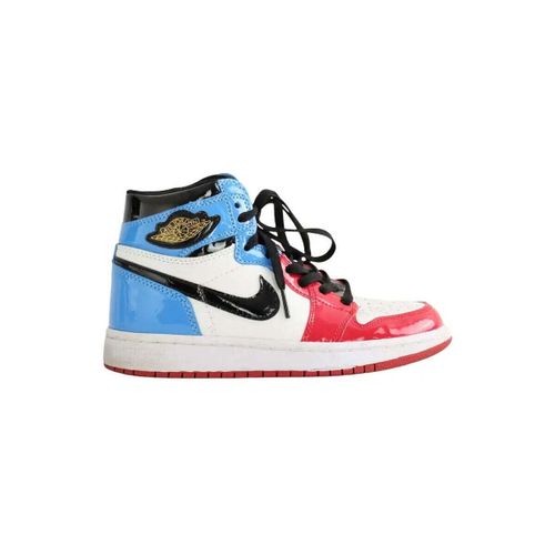 Baskets montantes Baskets en cuir verni bleues - Nike - Modalova